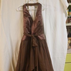 BCBG brown halter dress